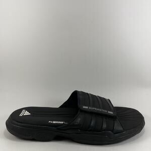Adidas Superstar 2G Slide Sandals Mens Size 11 Triple Black Y2K Comfort Foam